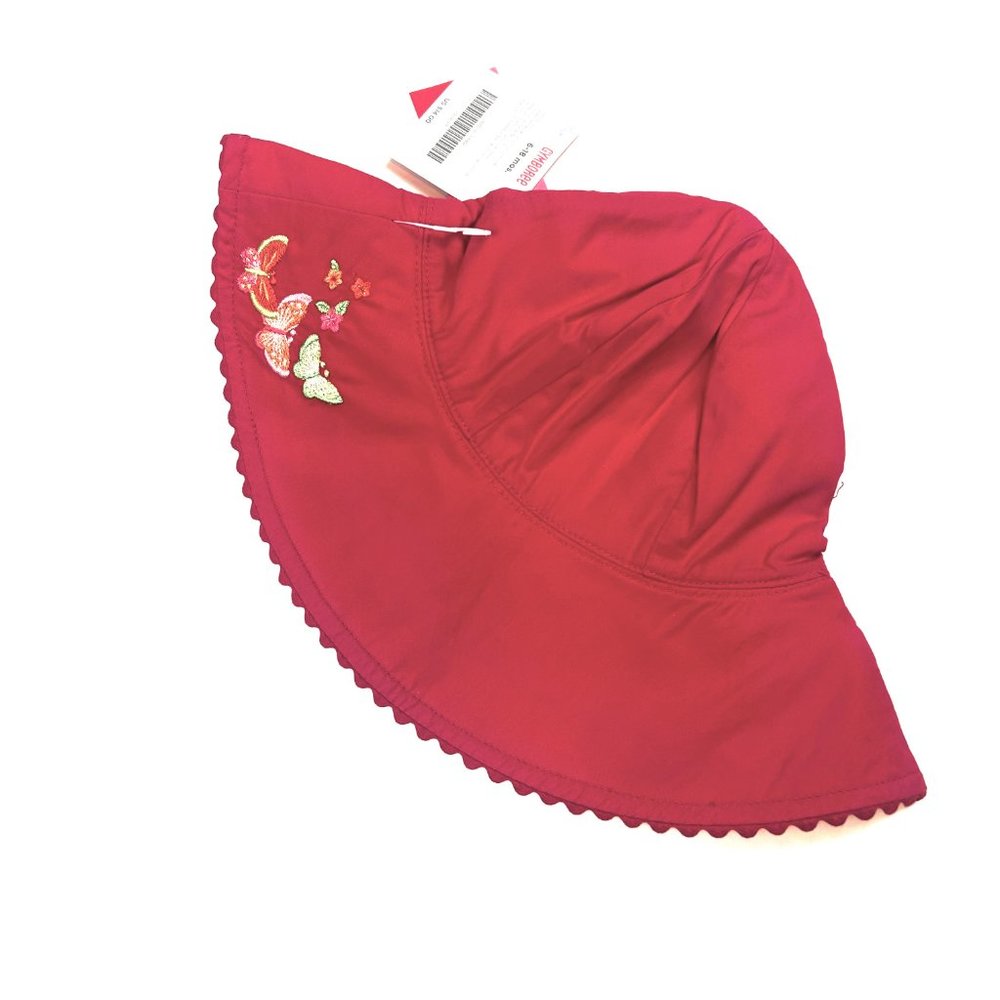 NWT Gymboree Girl Paradise Print Capri, Embroidered Hibiscus Top & Hat 12-18 Mon - Picture 10 of 12
